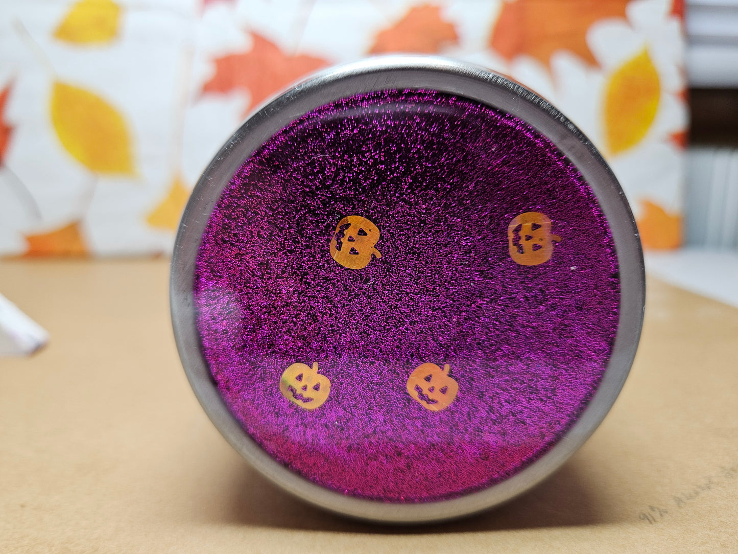 32 oz Tipsy Magnolia Purple Glitter Base Halloween Tumbler