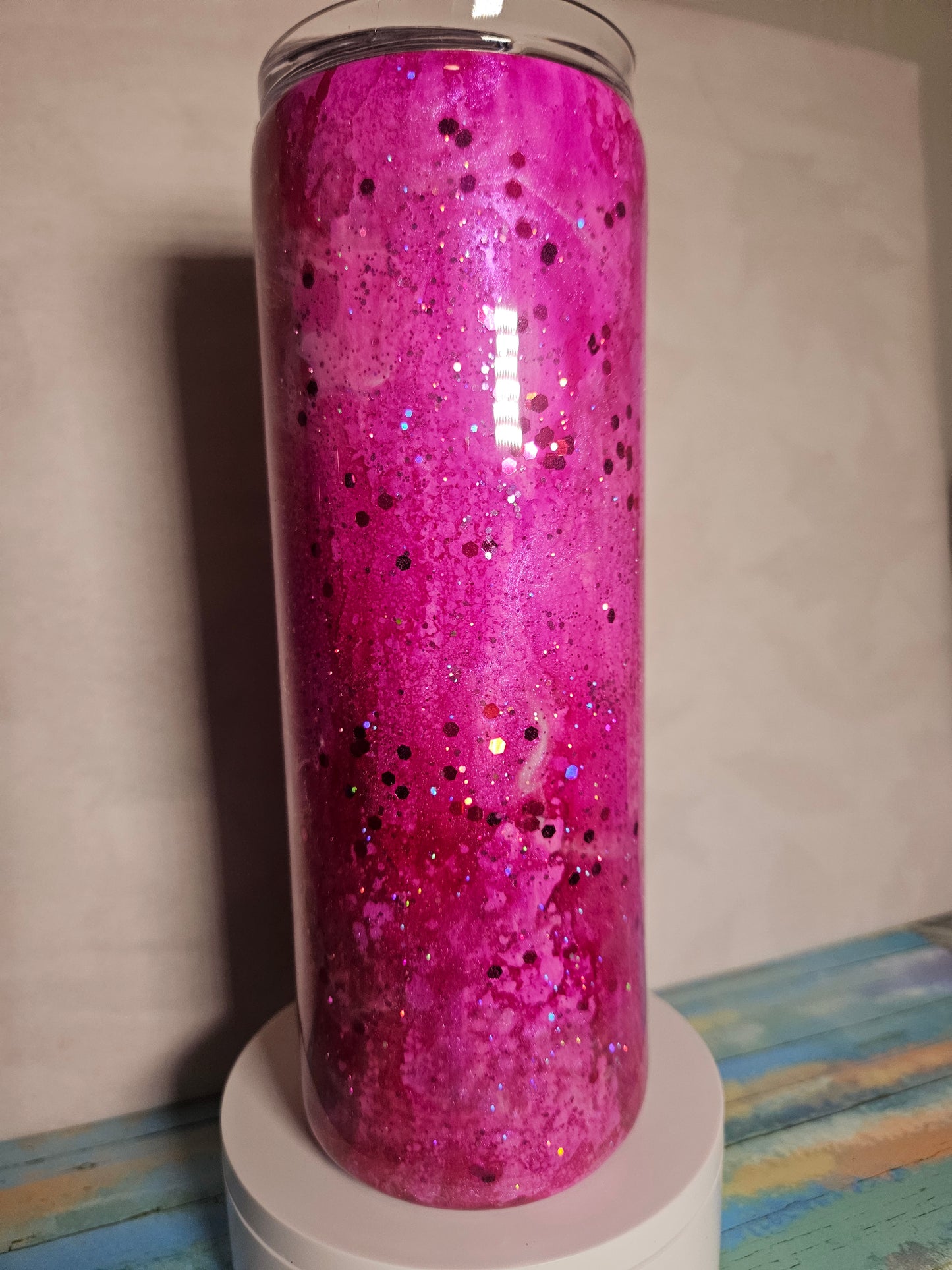 20 oz Pink Rustic Raindrop Tumbler