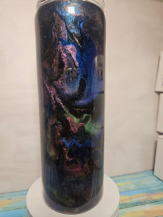 20 oz Metallic Shimmer Ink Swirl Tumbler